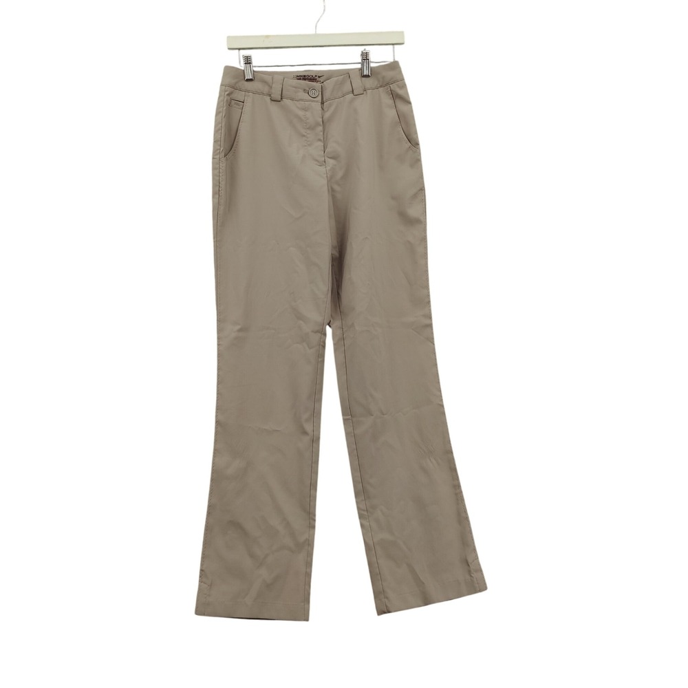 Nike Womens Gorpcore Sporty Dri-Fit Pants 4 Khaki Tan Tour Performance Golf Tech